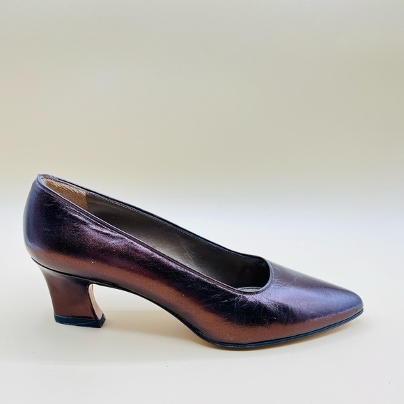Yves Saint Laurent Metallic Brown Pumps Size 6.5 - Picture 1 of 9